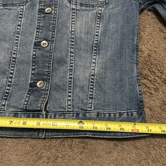 Merona Denim Jacket-Sz S-99 Cotton-Button Front-EUC - Picture 12 of 15